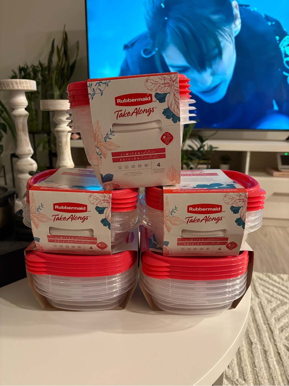 Rubbermaid Limited Edition Pink Tupperware Container Set